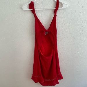 Toni red sparkly mini dress